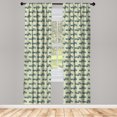 thumbnail image 3 of Ambesonne Vintage Curtains, Retro Sports Car Design, Pair of 28"x63", Pale Green and Slate Blue, 3 of 5