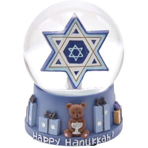 Kurt Adler Musical Hanukkah Star of David Waterglobe