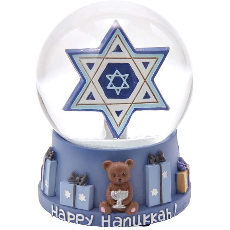 Kurt Adler Musical Hanukkah Star of David Waterglobe photo 1