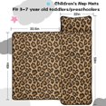thumbnail image 5 of Black and Beige Leopard Print Teens Toddler Nap Mat with Pillow, Sleeping Mat Bag for Preschool Daycare 59"x22", 5 of 6