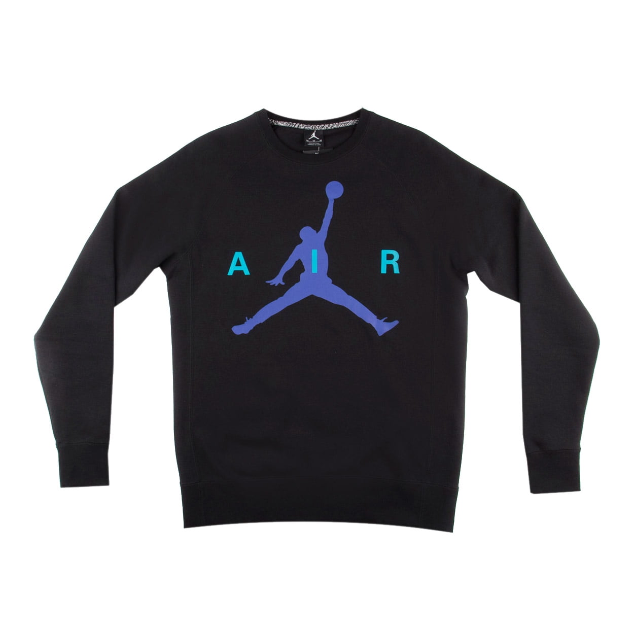 Nike Mens Air Jordan Brushed Graphic Sweatshirt Black/Concord Grape ...