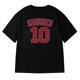 thumbnail image 5 of 8XL hombres de gran tamaño moda suelta baloncesto americano número diez estampado manga corta cuello redondo versátil tendencia pareja traje, 5 of 5