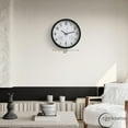 thumbnail image 2 of Clockswise 12-inch Non-Ticking Quartz Wall Clock with Thermometer & Hygrometer - Battery Operated Plastic Analog Clock for Temperature & Humidity Monitoring - Ideal for Home, Office or School, Black, 2 of 8