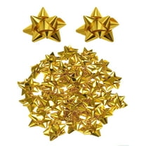 36pcs 3" Mini Star Gift Bows Small Metallic Christmas Bows for Gift Wrapping Presents Birthday Wedding, Gold