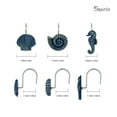 thumbnail image 5 of Sunlit Seashells Decorative Shower Curtain Hooks, Blue Ocean Creatures Coastal Shower Curtain Rings, Resin, Nautical Bathroom Decoration Beach Shower Curtain Hooks-12 Pack, 5 of 5
