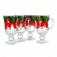 thumbnail image 2 of STP GOODS Red Currant Glass Footed Irish Coffee Mug Set of 4 pcs 6.8 fl oz (200 ml) Irish Coffee Glasses Latte Mugs with Stem for Tea Hot Chocolate, Red Green Clear, 2 of 5