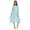 Medium Blue, variant on Bimba Printed Flared Midi Dress For Women Rayon Crepe Casual Summer Dress