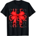thumbnail image 2 of 100% Cotton Coquette Cheer Shirt Black and Red Team Cheerleading T-Shirt, 2 of 5