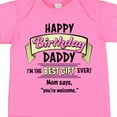 thumbnail image 4 of Inktastic Happy Birthday, Daddy Best Ever in Pink Boys or Girls Baby Bodysuit, 4 of 5