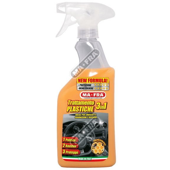 Mafra Plastic Cleaner & Treatment Spray, 750ML — clean and dress trim in one step