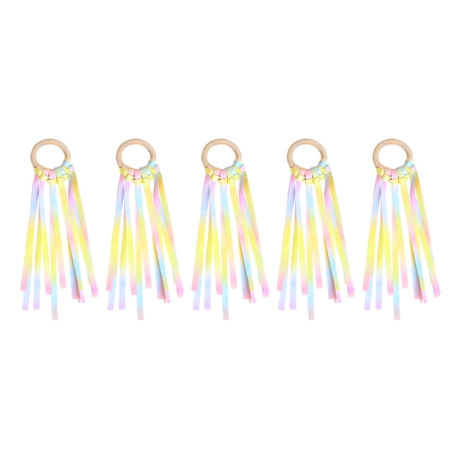 BESTYASH 5Pcs Streamer Gymnastics Ribbon Assorted Color Silk Fiber Dance Accessories for Performance