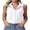 A-white, variant on Women's Sleeveless Button Down Shirts Hidden-Button Front Collared Dressy Casual Blouses Loose Office Tank Tops