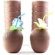 thumbnail image 5 of Decoraciones para cenas hawaianas, vasos de coco con tapas, vasos de plástico no tóxicos de grado alimenticio con pajitas flexibles para eventos tropicales (juego de 6 colores surtidos), 5 of 8
