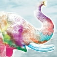 thumbnail image 2 of Cusson, Marie Elaine 20x20 White Modern Wood Framed Museum Art Print Titled - Colorful Elephant, 2 of 4