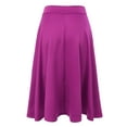 thumbnail image 2 of Doublju Women's Elastic High Waist Band Flared Midi Skirt (Plus Size Available), 2 of 4