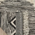 thumbnail image 4 of SAFAVIEH Kenya Pierce Geometric Diamonds Fringe Area Rug, Black/Ivory, 5' x 8', 4 of 6