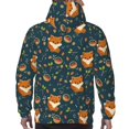 thumbnail image 7 of Honeii Cute plant fox Pattern Mens Hoodies Men's Loose Sleeve Sweatshirt,Pullover Hooded Sweatshirt for Men,Essentials Hoodie-X-Large, 7 of 7