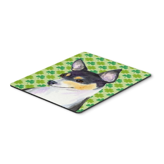 "Chihuahua St. Patricks Day Shamrock Portrait Mouse Pad Hot Pad or Trivet"
