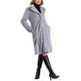 thumbnail image 2 of INSPIRE CHIC Winter Warm Long Coat for Women's Belted Lapel Open Front Faux Fur Fluffy Coats XL Grey, 2 of 6