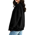 thumbnail image 6 of HAOTAGS Women’s Casual Corduroy Zip-Up Jacket Soft Loose-Fit Long Sleeve Outerwear with Front Pocket Black Size M, 6 of 8