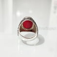 thumbnail image 7 of AAA Ruby Corundum Mens Ring, Natural Ruby Corundum Ring, July Ring, Silver Jewelry, 925 Silver Ring, Gift, Heavy Mens Ring, Arabic Design, Ottoman Style Ring, Christmas, Turkey Mens Signet Ring, 7 of 7