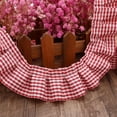 thumbnail image 3 of Gingham Ribbon Fabric Edge Trimming,QZS Portable Gingham Ribbon,Dress Ruffle Trim,1Pack Red Ruffle Pleated Lace Edge Trim for Home,5 Yards, 3 of 6