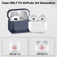 thumbnail image 2 of Compatible for AirPods 3 Case, Silicone Military Rugged Hard Cover, Full-Body Protective Case with Keychain for Air Pods 3rd Generation fit Wireless C, 2 of 4