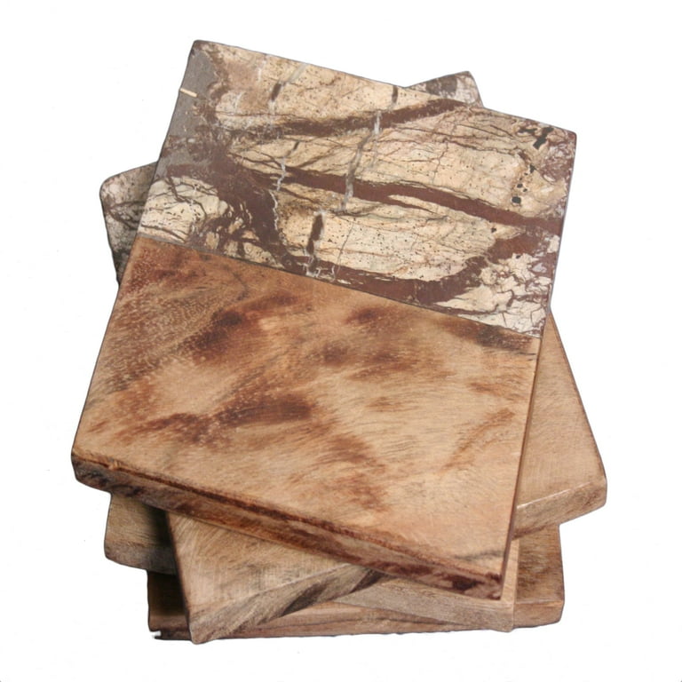 Accio Coaster Set of 6 Raw Wood Accio Coaster Set of 6 Raw Wood