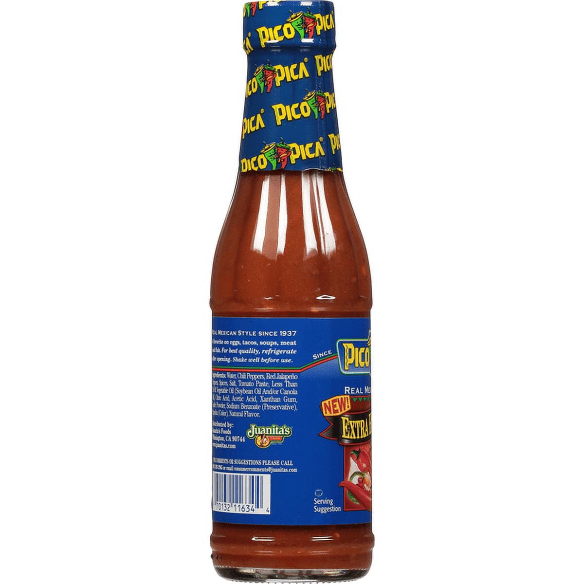Pico Pica Extra Hot Sauce, 7 oz (Pack of 6) – Allergen-Free
