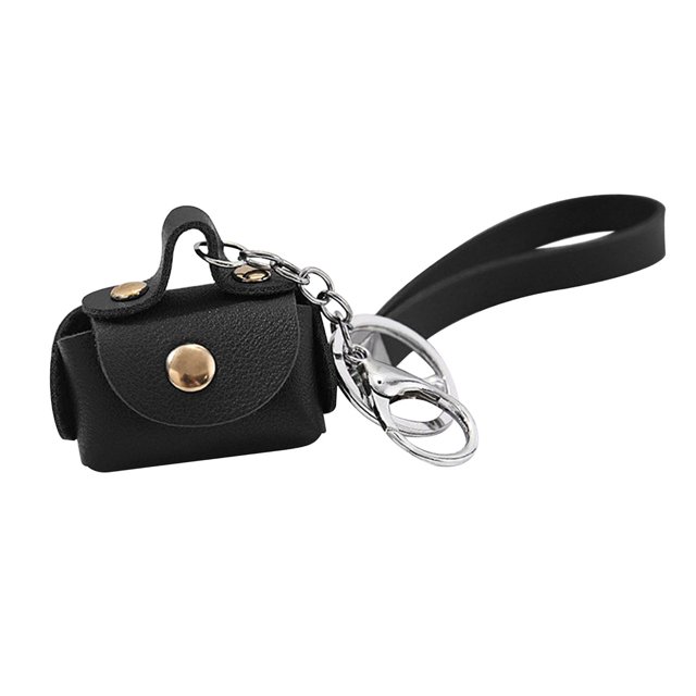 Llavero Monedero Llavero Charm Pulsera Llavero Auriculares Bolsa de Almacenamiento Creativo Negro