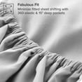 thumbnail image 3 of Bare Home 2-Pack Fitted Sheets - Premium 1800 Collection - Ultra-soft - Deep Pocket - Short Queen, Cloud Gray, 3 of 8