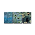 thumbnail image 3 of 3pcs Monet Water Lilies & Cats Print Set - Serene Cat in for Lotus Pond Art, Black Cat Poster, Floral Wall Decor - Ideal Gift for Cat Lovers, Frameless, 3 Styles (Modern, Rustic, Nature-Inspired), C, 3 of 4