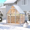 thumbnail image 6 of EastVita 6 x 7 ft Greenhouse Polycarbonate Walk-in Greenhouse with Aluminum Frame Clear Pop-up Greenhouse Sliver, 6 of 8