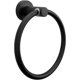 thumbnail image 1 of Matte Black Anillo para toalla de baño, accesorios de hardware para baño: soporte para toalla de mano de acero inoxidable grueso para baño, colgador de toalla redondo moderno mo, 1 of 5