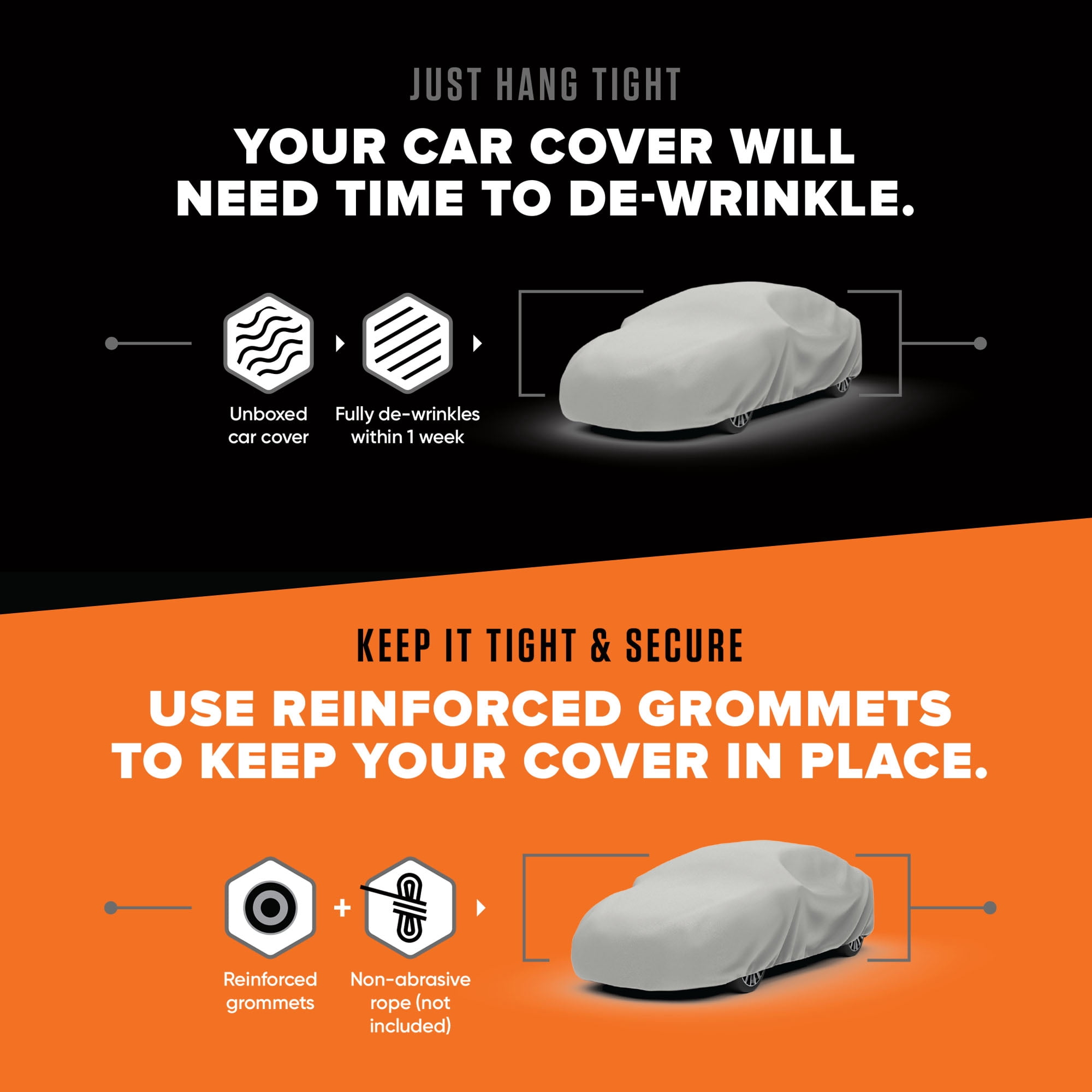 (2 pack) Budge Ultra Car Cover, Breathable, UV & Water-Resistant Car Protection, Size 4 for Full Size Vehicles