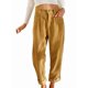 thumbnail image 1 of Pantalones Casuales de Cintura Alta y Pierna Recta para Mujer, Holgados y Cómodos, con Bolsillos Caqui M, 1 of 6