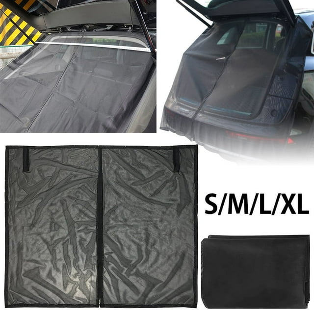 YOPTOP Car Tailgate Mosquito Net Magnetic Car Tailgate Awning Nylon Rear Windshield Sunshade Rear Tent Sunshade Screen Trunk Privacy Protection Mesh Curtain with Two-way Zipper for SUV,s