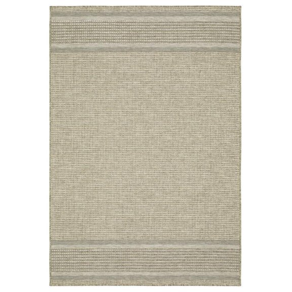 Oriental Weavers Tortuga Indoor/Outdoor Rug - TR07A - 5'3" x 7'3" - in Beige/ Black - Classic Casual Style, Water, Stain and Fade Resistant, Hose Clean, Patio, Outdoor Living Area Rug