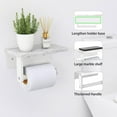 thumbnail image 3 of Marble toilet paper holder with holder, stainless steel screw wall mounted, bathroom and toilet tissue roll holder, 3 of 6