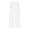 thumbnail image 7 of Yuanlook Casual Cropped Wide Leg Pants for Women High Waist Vacation & Weekend Wear Trousers Size S-XXL, 7 of 7