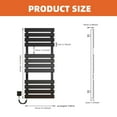 thumbnail image 7 of OihPaw Electric Towel Warmer,51 * 22 inches WiFi Towel Warmer Rack for Bathroom,492W Wall Mounted Electric Towel Rack with Timer and LED Indicator,Black Left Heated Towel Rack, 7 of 7