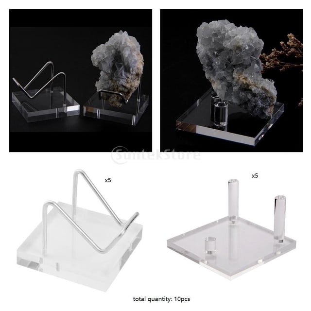 Soporte de exhibición de acrílico piezas para muestras de minerales de piedras , de cristal, perfke soporte de exhibición mineral