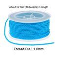 thumbnail image 2 of Unique Bargains Nylon Thread Twine Beading Cord 1.6mm Extra-Strong Braided Nylon Crafting String 16M/52 Feet, Bright Blue, 2 of 7