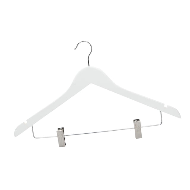 simhoa Cintre avec Pinces Cintre Léger pour Jeans Jupes Écharpes Blanc