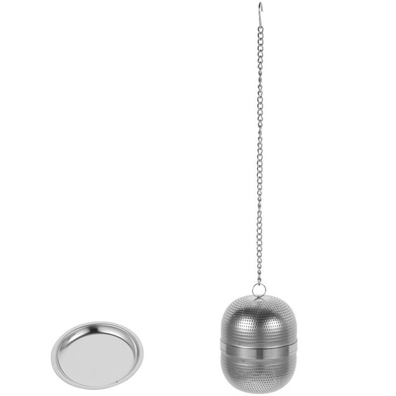 Loose Tea Leaf Infuser Reusable Stainless Steel Tea Leaf Strainer Ball Lasting Tea Cup Infuser with Plate