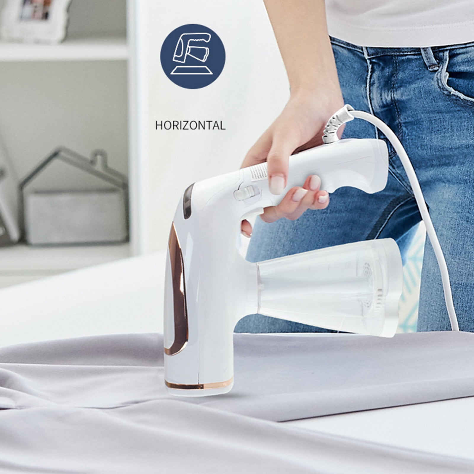 Gecau Handheld Garment Folding Garment, Foldable, Garment Ironing & Flat Ironing Combination, Portable Travel, Home, Dorm, 1600W High Power Gold Upgraded