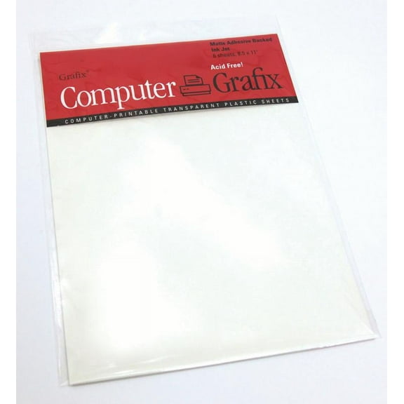 Grafix Inkjet Film, 8.5in x 11in, 6/Pkg., Matte