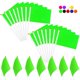 thumbnail image 1 of Kerda Paquete De 25 Banderas Verdes Sólidas Pequeñas Mini Banderas Verdes De Graffiti Diy En Palo Decoraciones De Fiesta Para La Gran Inauguración Cumpleaños De Niños Carnaval 5X8 Pulgadas, 1 of 5