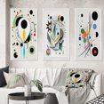 thumbnail image 1 of Designart "Ethereal Séance V" Modern Geometric Framed Wall Art Set Of 3 - White Abstract Frame Canvas Set For Living Room Decor, 1 of 6