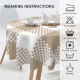 thumbnail image 6 of YFYANG 60 inch Round Table Cloth, Reusable Polyester Vintage Beige Love Plaid Table Cover for Indoor Outdoor Kitchen Restaurant Table Decoration Tablecloths, 6 of 8